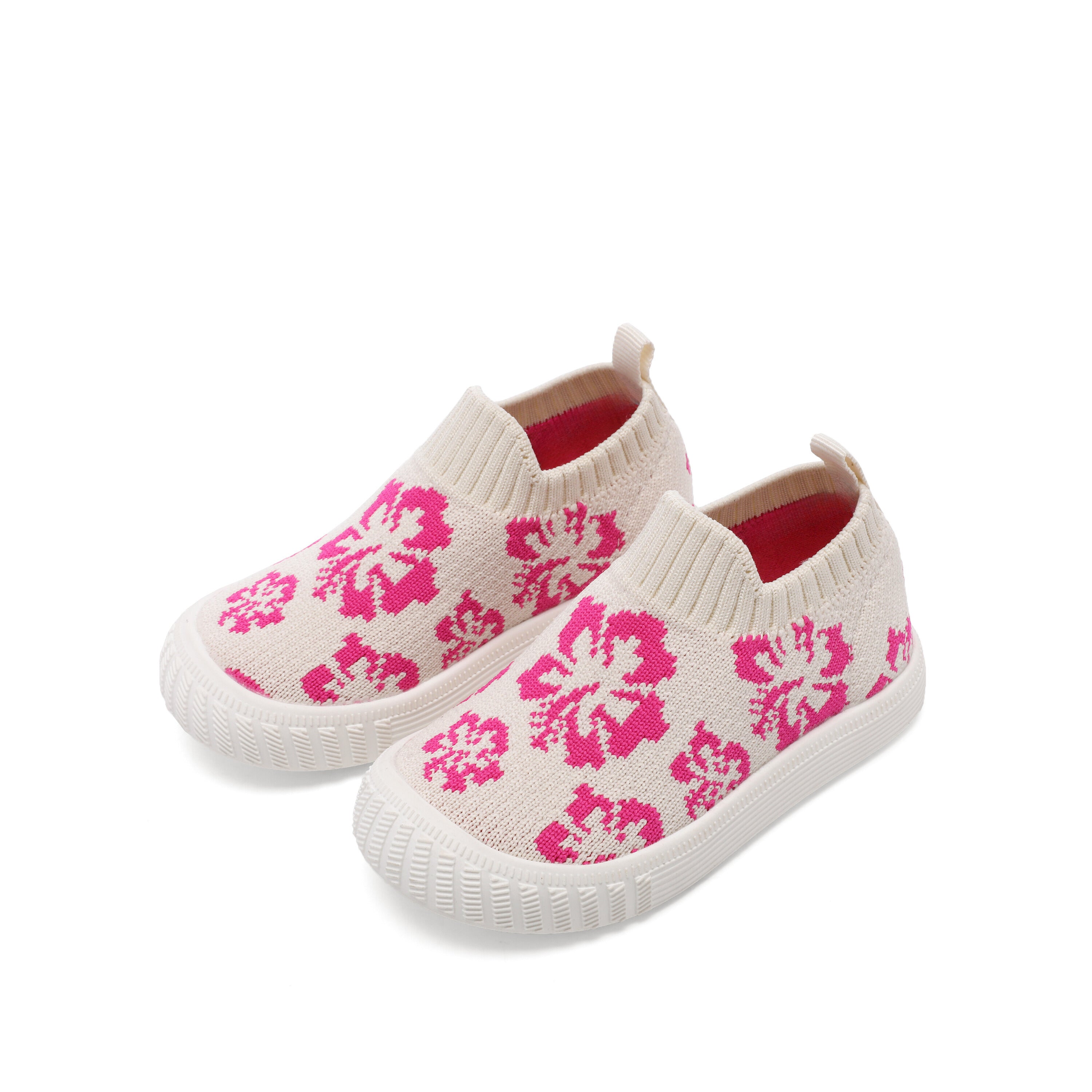 Hanna | Hot Pink-Coloured Hibiscus Flex-Weave, Easy Slip-Ons
