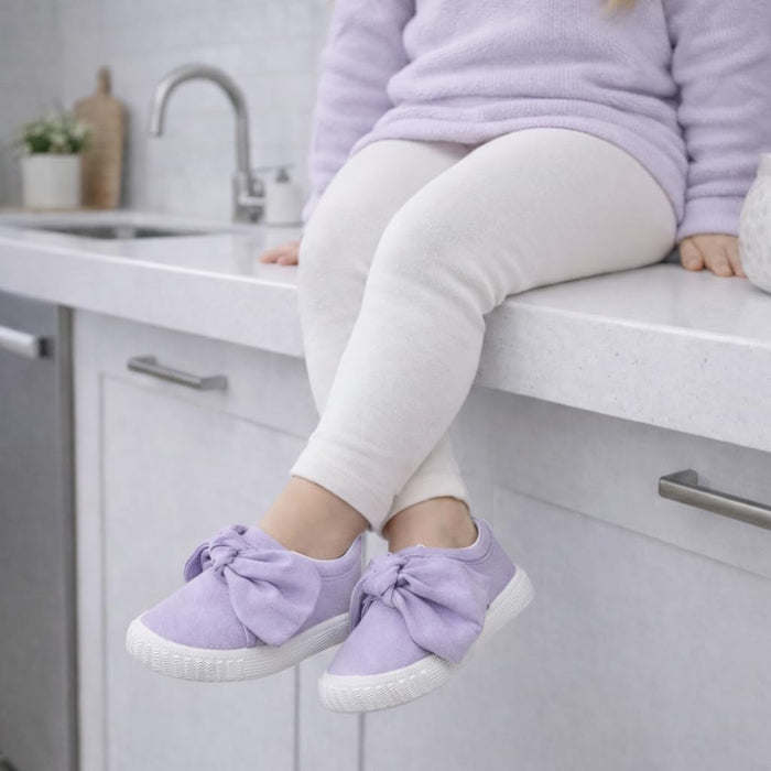 Lavender Bow Baby & Toddler Shoes